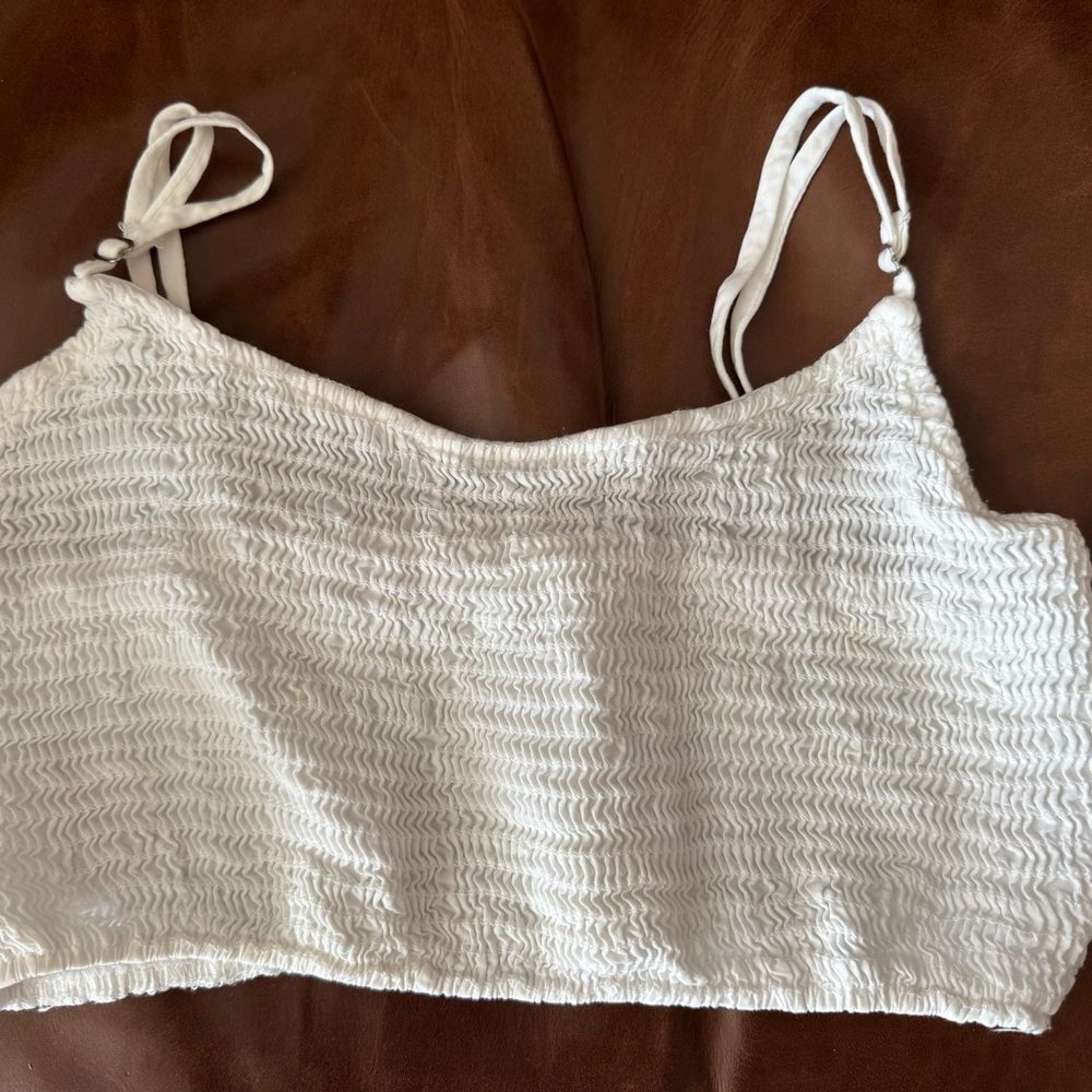Elegant Cream Smocked Camisole Top tiny discoloration price reflected